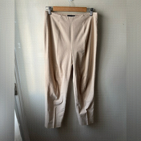 Piazza Sempione Audrey Khaki cream ankle length Trousers size 10 - Picture 1 of 11